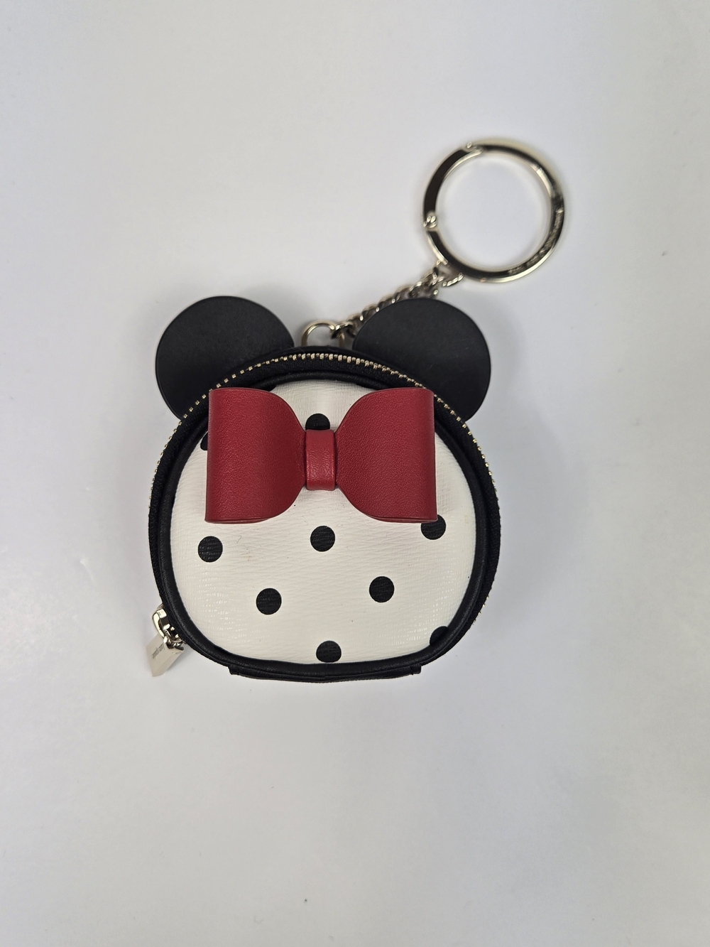 Kate Spade x Disney Minnie Mouse Coin Purse Keychain Bag Charm Black Red